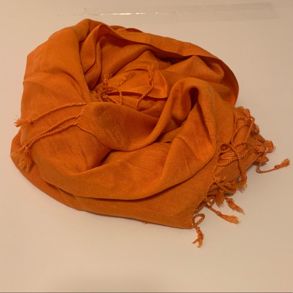 Orange pashmina scarf/ wrap